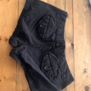 Black Buttoned Shorts